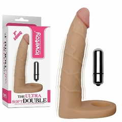 ANEL CAMARADA 17,8X3CM ULTRA MACIO COM VIBRADOR COR BEGE - CÓD 1316