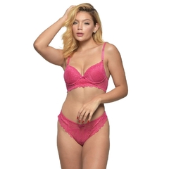 CONJUNTO 1/2 TAÇA RENDADO FIO CONFORT TAMANHO G COR PINK – CÓD 71184