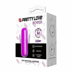 PRETTY LOVE POWER CÁPSULA VIBRATÓRIA RECARREGÁVEL COM 12 MODOS DE VIBRAÇÃO COR MAGENTA – CÓD 2360