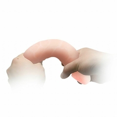 PRÓTESE REALÍSTICO 19X3,7CM VERTEBRADO SEM VIBRADOR COR BEGE - CÓD 1542