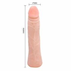 PRÓTESE REALÍSTICO 19X3,7CM VERTEBRADO SEM VIBRADOR COR BEGE - CÓD 1542