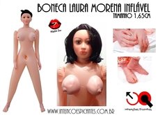 BONECA LAURA MORENA INFLÁVEL TAMANHO 1,65CM - CÓD 5381