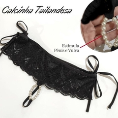 CALCINHA TAILANDESA DE AMARRAR COR PRETA – CÓD 7882