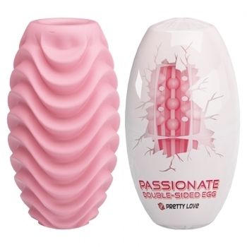 PRETTY LOVE PASSIONATE - MASTURBADOR EGG EM COM TEXTURA DUPLA COR ROSA