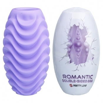 PRETTY LOVE ROMANTIC - MASTURBADOR EGG EM COM TEXTURA DUPLA COR ROXA 