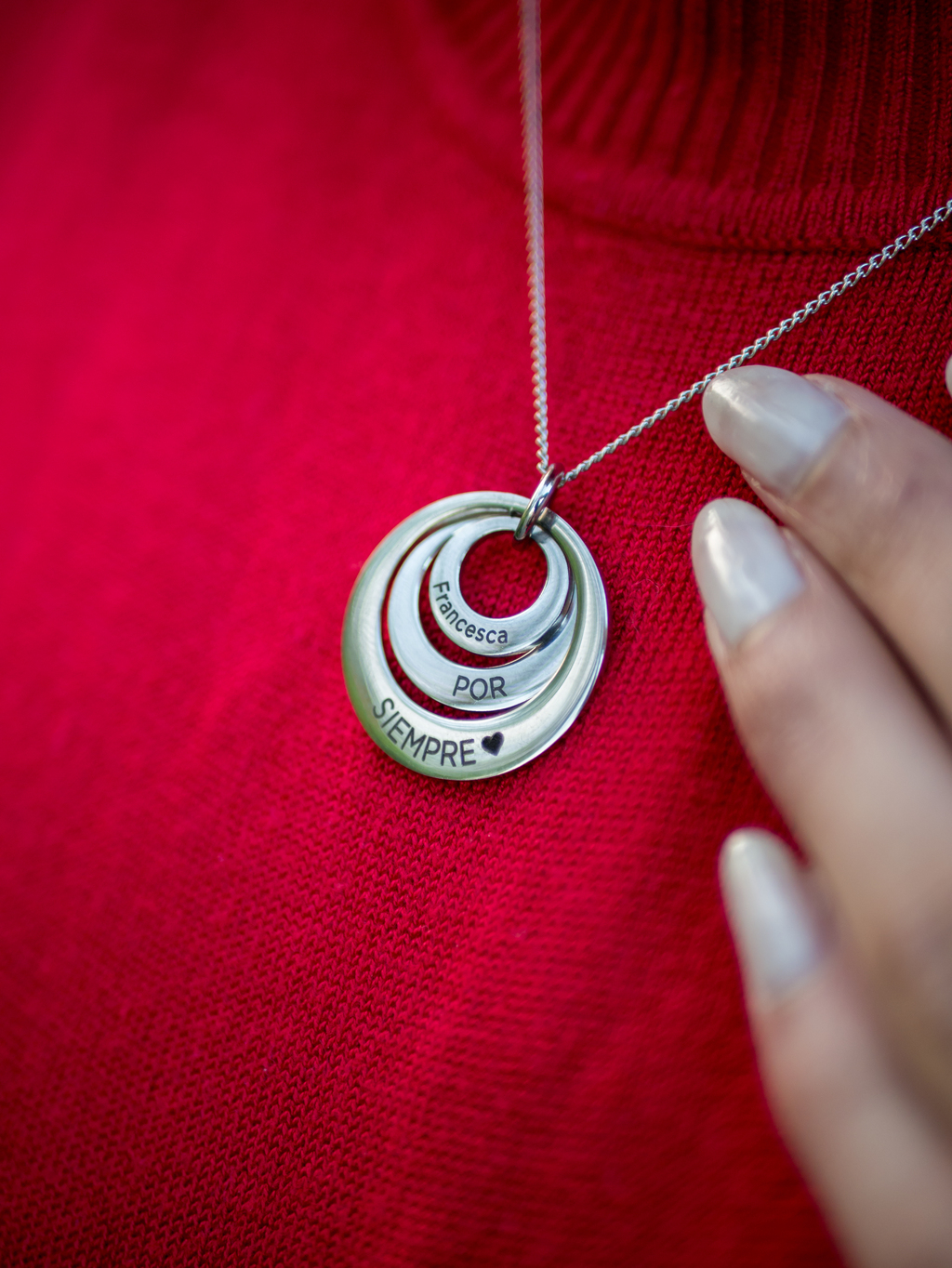 Collar de acero para grabar nombres