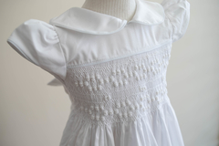 Vestido Batizado Casinha de abelha branco - comprar online