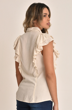 Blusa beige con golas 677801 - comprar online