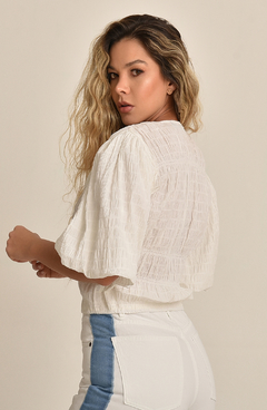 Top blanco corto FERNANDA - comprar online