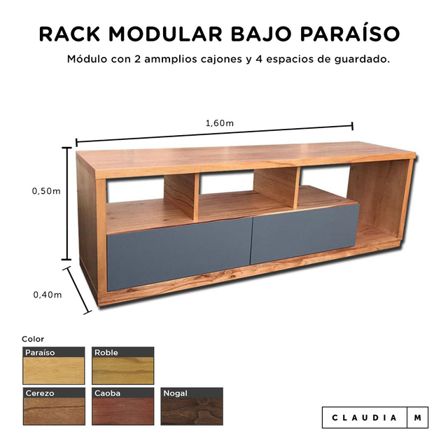 Rack Modular Bajo Paraiso - Comprar en Claudia M