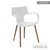 Descuento - Silla Jim base fija 4 patas cromada Blanca