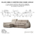 Sillón Dubai 3 módulos con chaise longue Claudia Muebles