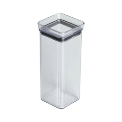 Mini pote hermético quadrado de tempero 340ml lumini em um fundo branco.