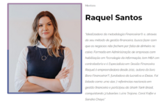 Descrição da mentora Raquel Santos do Curso Profissionalizante para Personal Organizer