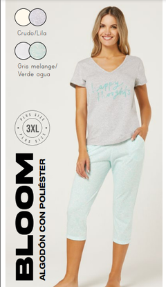 Pijama remera m/c con pescador-Bloom-Woman By Promesse (WO15093V22)