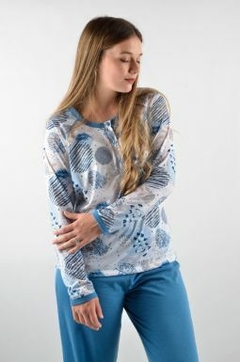 Pijama remera m/l estampado-Norale (02903)