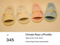 Chinela raso con puntilla (PO345)