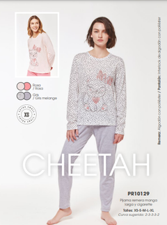Pijama remera m/l y cigarette-Cheetah-Promesse (PR10129)