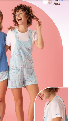 Pijama manga corta y jardinero-Promesse (PR10154V23)