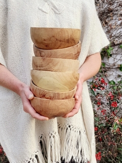 Cuenco de madera algarrobo hecho a mano - comprar online