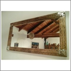 Espejo de cardón y alpaca 110x60 cm