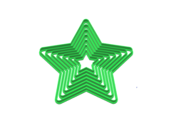 Cortante galletita estrella navidad x 07u de 3a12cms C1417