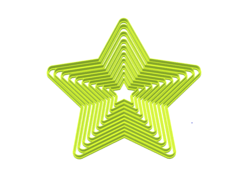 Cortante galletita estrella navidad x 10u de 3a16cms C1439
