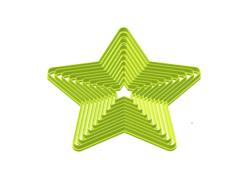 Cortante galletita estrella navidad x 10u de 3a16cms C1439 - comprar online