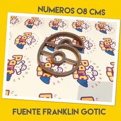 cortante galletitas numero 6 fuente franklin gotic x 08 cms C995