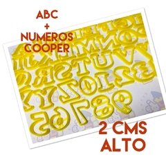 cortante galletitas letras abc + numeros 02 cm cooper C1203 - cortantesparty