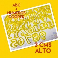 cortante galletitas letras abc + numeros 03 cm cooper C1204 - cortantesparty