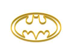 CORTANTE REPOSTERIA LOGO BATMAN 3D 13X7,5 CMS ALTO C2197 - cortantesparty