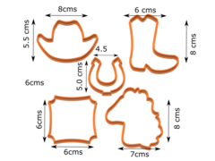 cortantes caballo sombrero vaquera botas herradura x 05u c2478 - comprar online