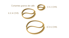CORTANTES GRANOS DE CAFE X 03 MEDIDAS COFFE C2656 - tienda online