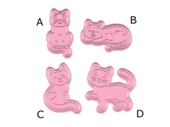 set cortantes gatos gatitos x 04u en 2 partes c2655 - tienda online