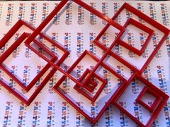 cortante galletitas cuadrados set 1 a 10 cms C966 marcador estampador - tienda online