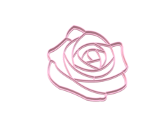 cortante rosa flor el principito 09 cms C943