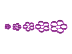 cortate galletitas flor violetas x 05u 2/3/4/5/6 cms C1142 - comprar online