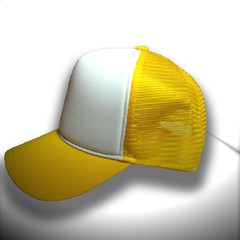 BONÉ BRANCO E AMARELO TRUCKER - comprar online