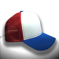 BONÉ AZUL E VERMELHO TRUCKER - comprar online