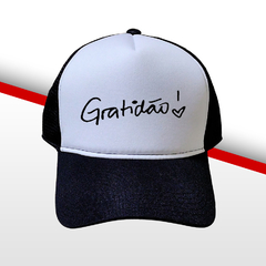 BONÉ GRATIDÃO PRETO TRUCKER