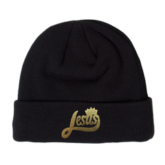 GORRO TOUCA JESUS DOURADO DEUS PRETO