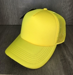 Boné Amarelo Liso Premium Snapback Trucker