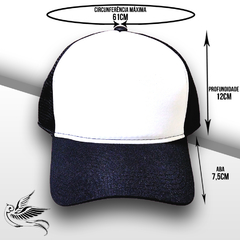 Boné Branco Liso Premium Snapback Trucker na internet