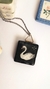 Collar Cisne ~ Cuadrito miniatura de cerámica. Pieza única