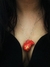 Collar Jarrón miniatura rojo con flores ~ Pieza unica - - comprar online