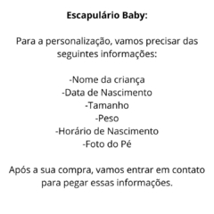 Escapulário Baby Personalizado - comprar online