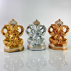 Ganesha Mediano Bronce Figura Yeso - comprar online