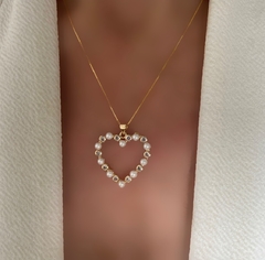 CADENA HEART PEARL BIG