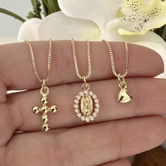 CADENA CHARMS O CROSS O VIRGEN O HEART - comprar online